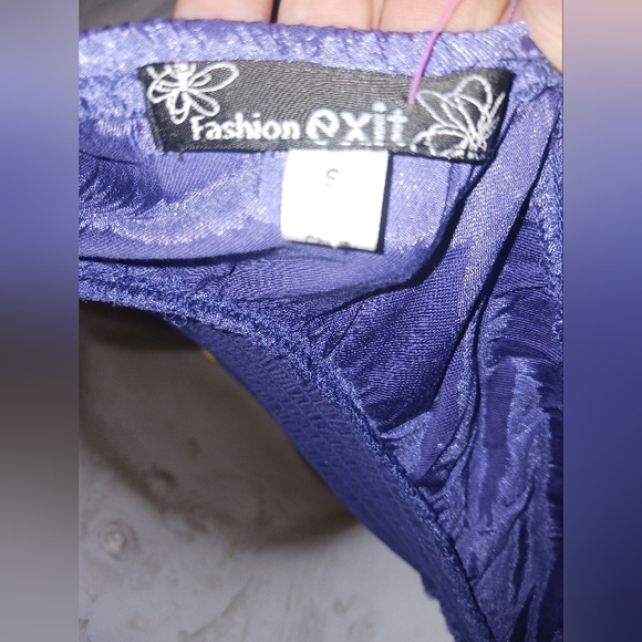 Fashion Exit 90's Style Vintage Purple Halter Top Size Small - Picture 3 of 4